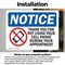 Signmission No Cell Phone During Your Appointment, 5 in W x Rectangle, Vinyl Decal OS-2PACK-NS-D-35-L-16024 - alternate 4